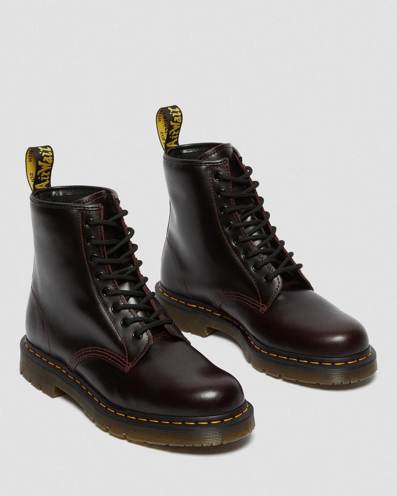 Botas De Trabajo Dr Martens 1460 Slip Resistant Atlas Cuero Mujer Vino | MX 402QMA